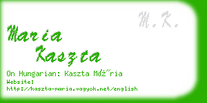 maria kaszta business card